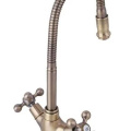 Кух.смеситель FRAP F4319-4 гибкий излив, с кран-буксой